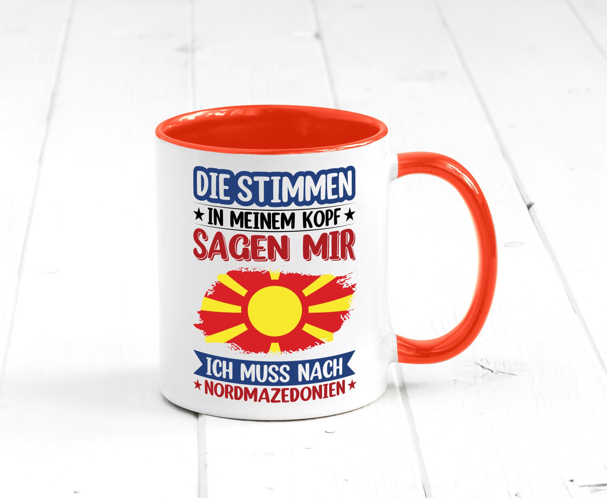 Nordmazedonien | Urlaub Stimmen in meinem Kopf Geschenk Humor Geschenkidee