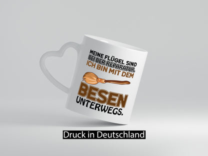 Flügel Reperatur lustig Humor Geschenkidee Geschenk Tasse