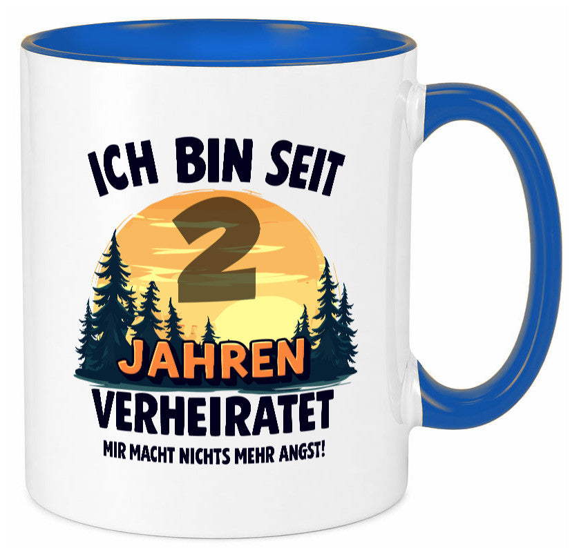 Ich bin Verheiratet | 2. Hochzeitstag Ehepaar lustiger Spruch Geschenk Humor Tasse