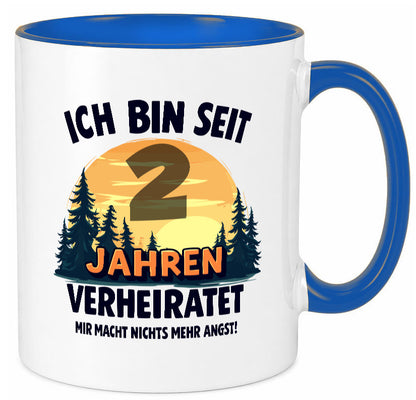 Ich bin Verheiratet | 2. Hochzeitstag Ehepaar lustiger Spruch Geschenk Humor Tasse