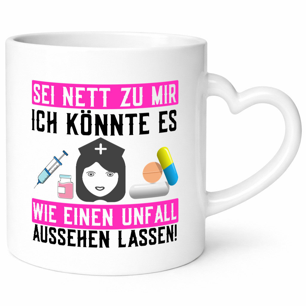 Sei nett zu mir | Ärztin Krankenschwester Spritze Geschenk Humor Geschenkidee