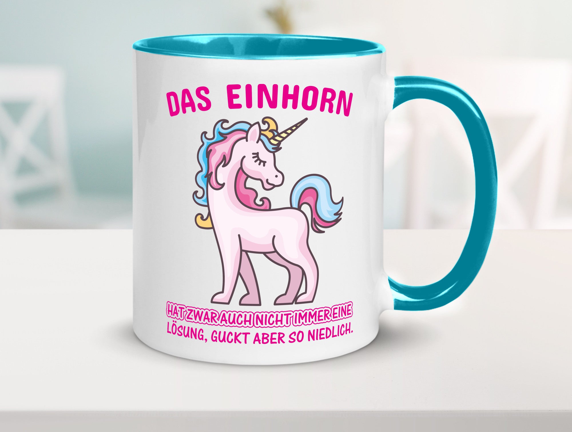 Niedliches Einhorn | lustige Tasse Frauen Mädchen lustiger Spruch Geschenk