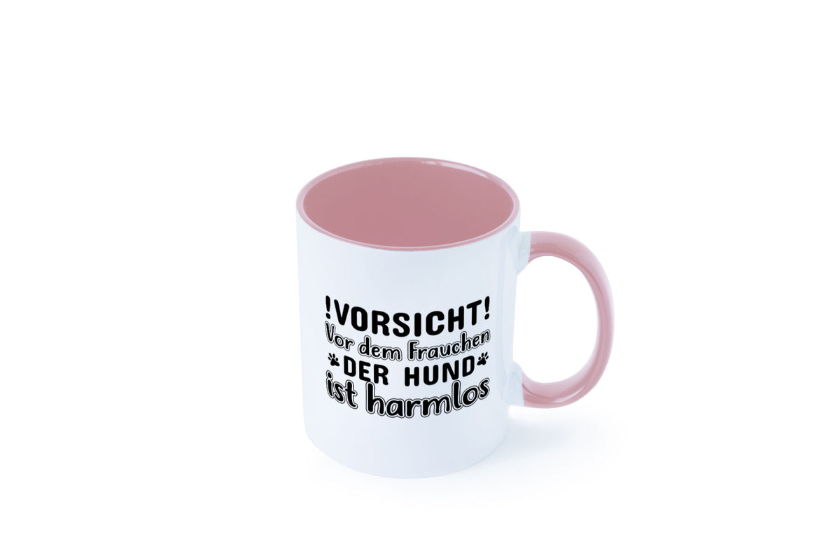 Vorsicht vor dem Frauchen | Hundebesitzerin Pfoten Geschenkidee Tierliebhaber Tasse