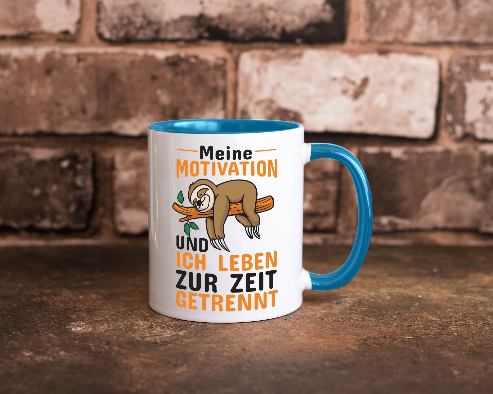 Keine Motivation | Faultier Tasse Büro Humor faul Geschenk Arbeit Kollegen