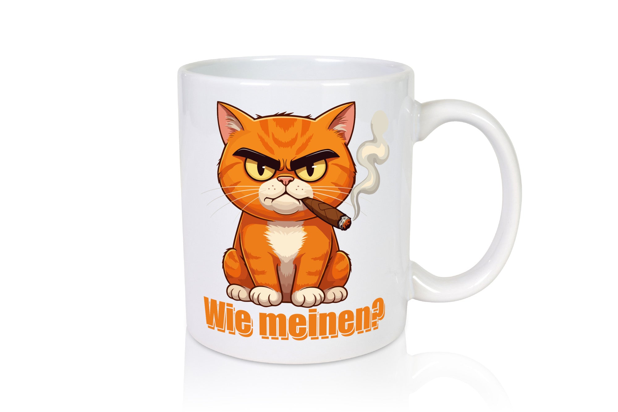 Wie meinen? | Böse katze Katzenliebhaber Geschenk Tierliebhaber Humor lustiger
