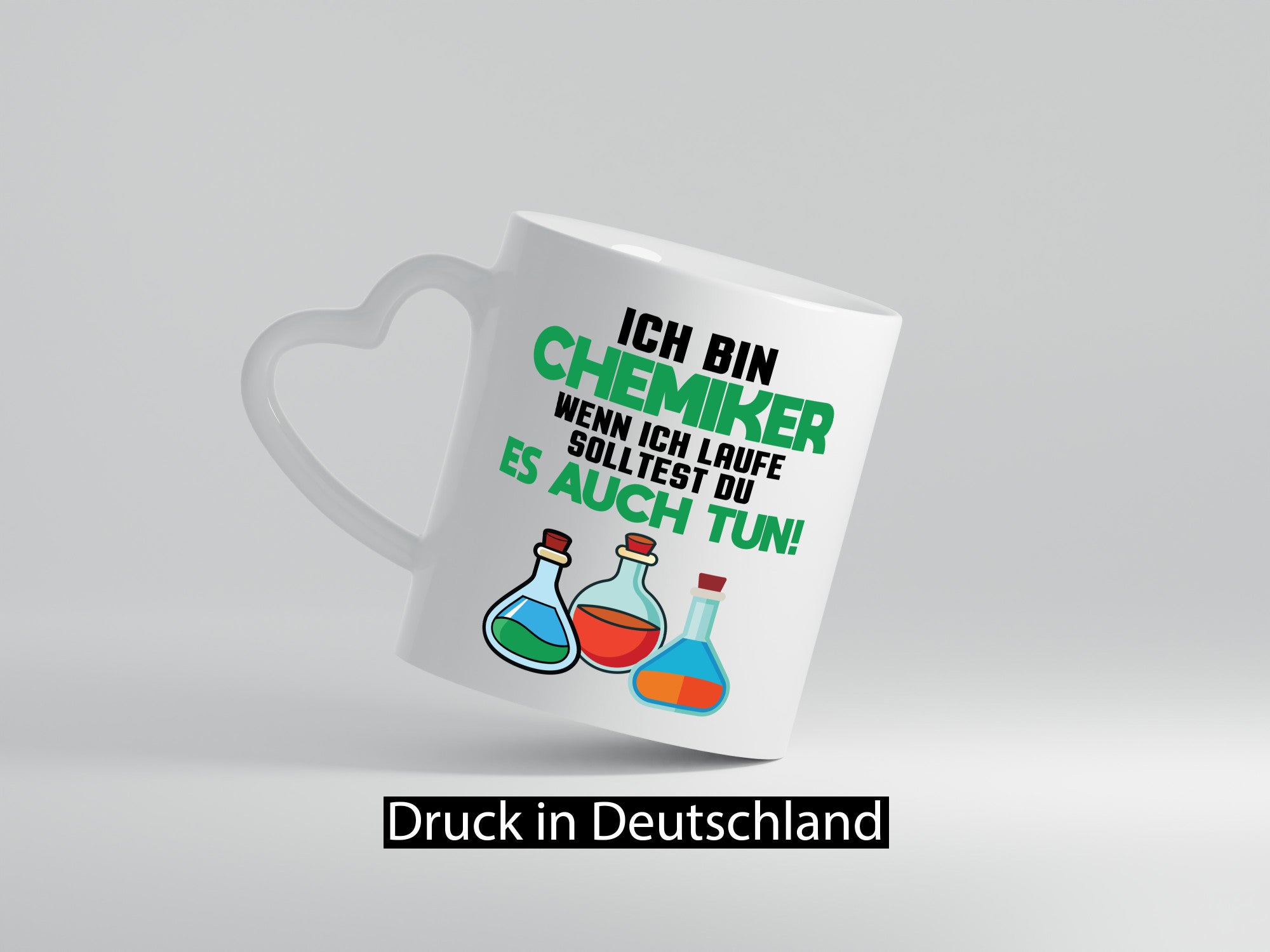 Ich bin chemiker wnen laufe solltest du es auch tun Humor Geschenkidee Tasse