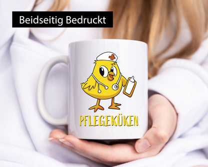 Pflegeküken | Küken Stethoskop Geschenk Humor Geschenkidee lustiger Spruch Tasse