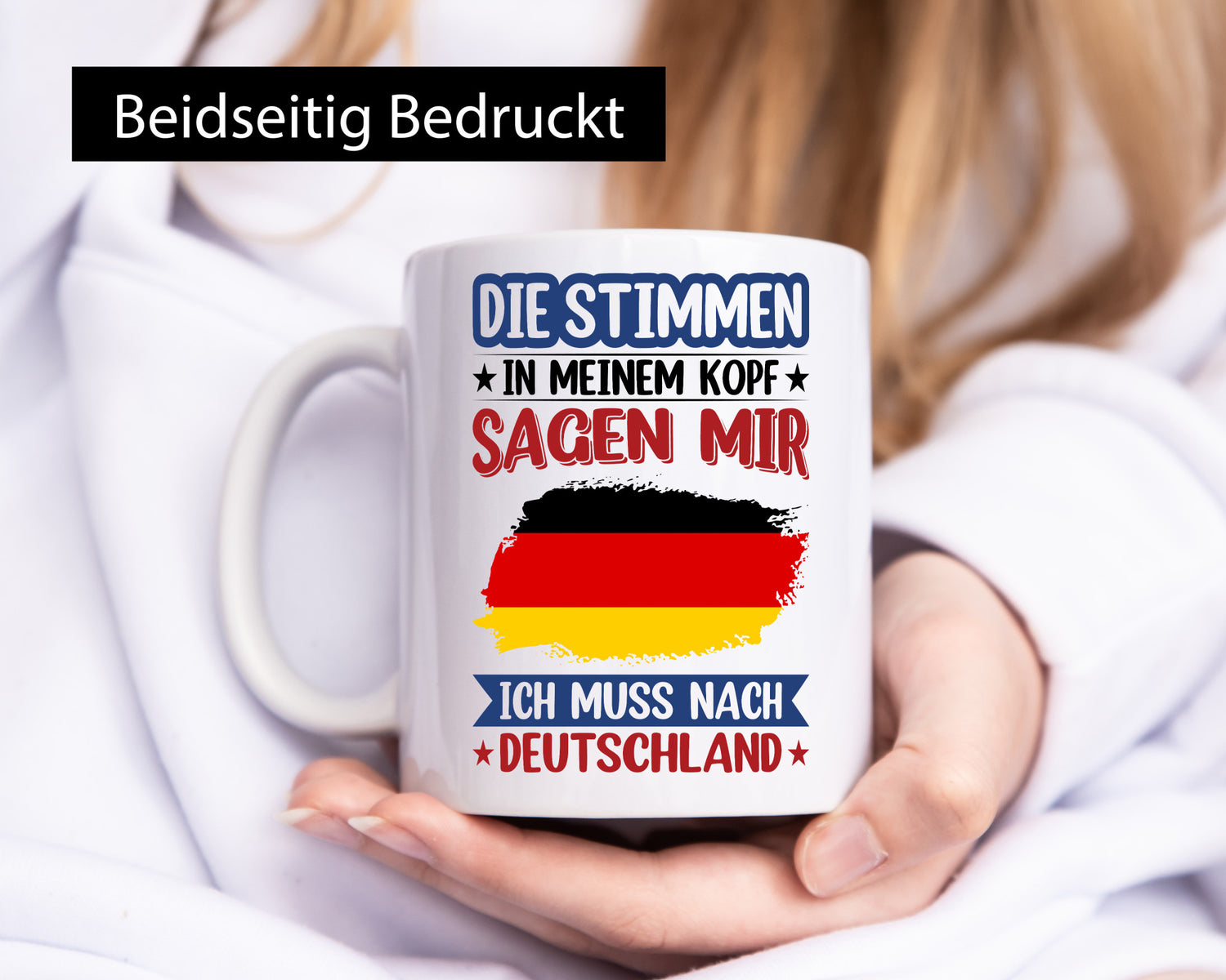 Deutschland | Urlaub Stimmen in meinem Kopf Traumland Humor Geschenkidee Tasse