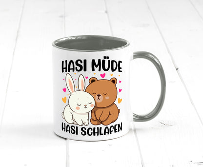 Hasi Müde | schlafen Kaninchen Häschen v2 lustiger Spruch Geschenk Humor