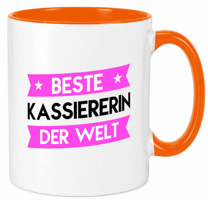 Beste Kassiererin lustiger Spruch Geschenk Humor Geschenkidee Tasse