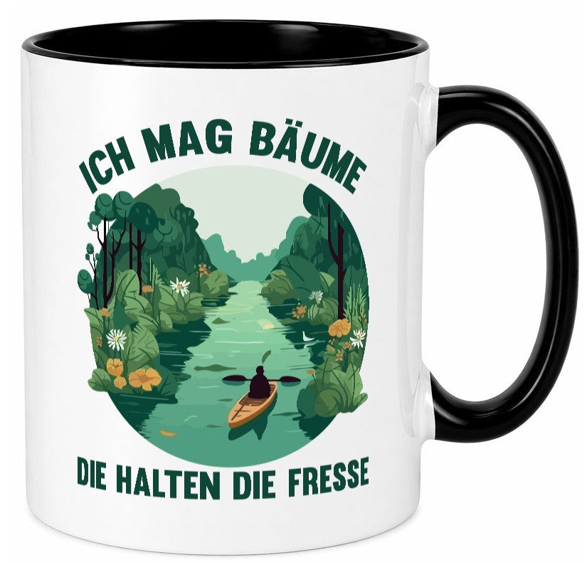 Ich mag Bäume die halten Fresse | Natur Wald lustiger Spruch Geschenk Humor Tasse