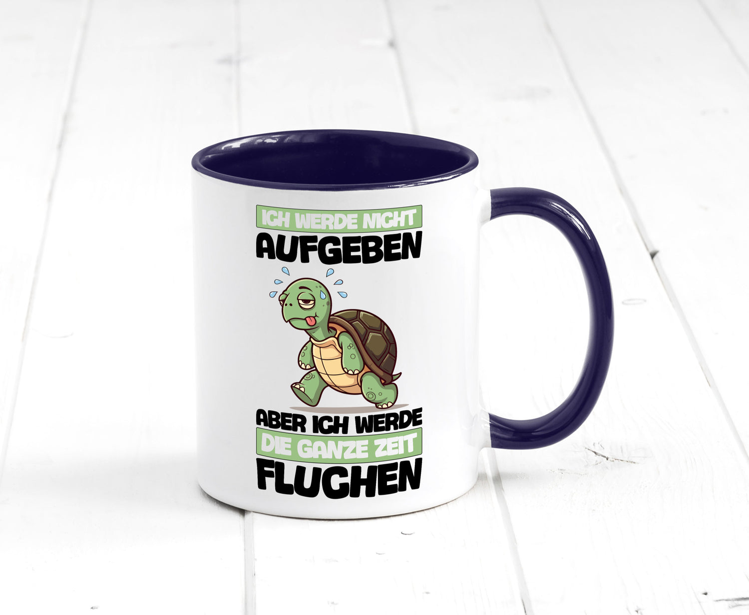 Ich geb nicht auf werde aber fluchen | Schildkröte Joggen v2 Humor Geschenkidee