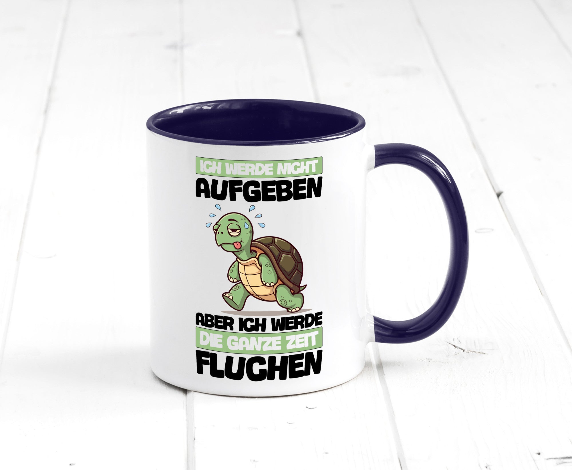Ich geb nicht auf werde aber fluchen | Schildkröte Joggen v2 Humor Geschenkidee
