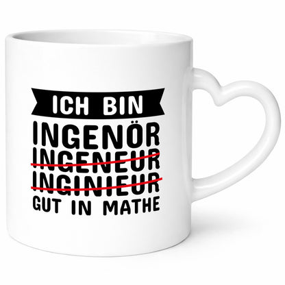 Ich bin gut in Mathe Ingenieur Geschenk Humor Geschenkidee lustiger Spruch Tasse
