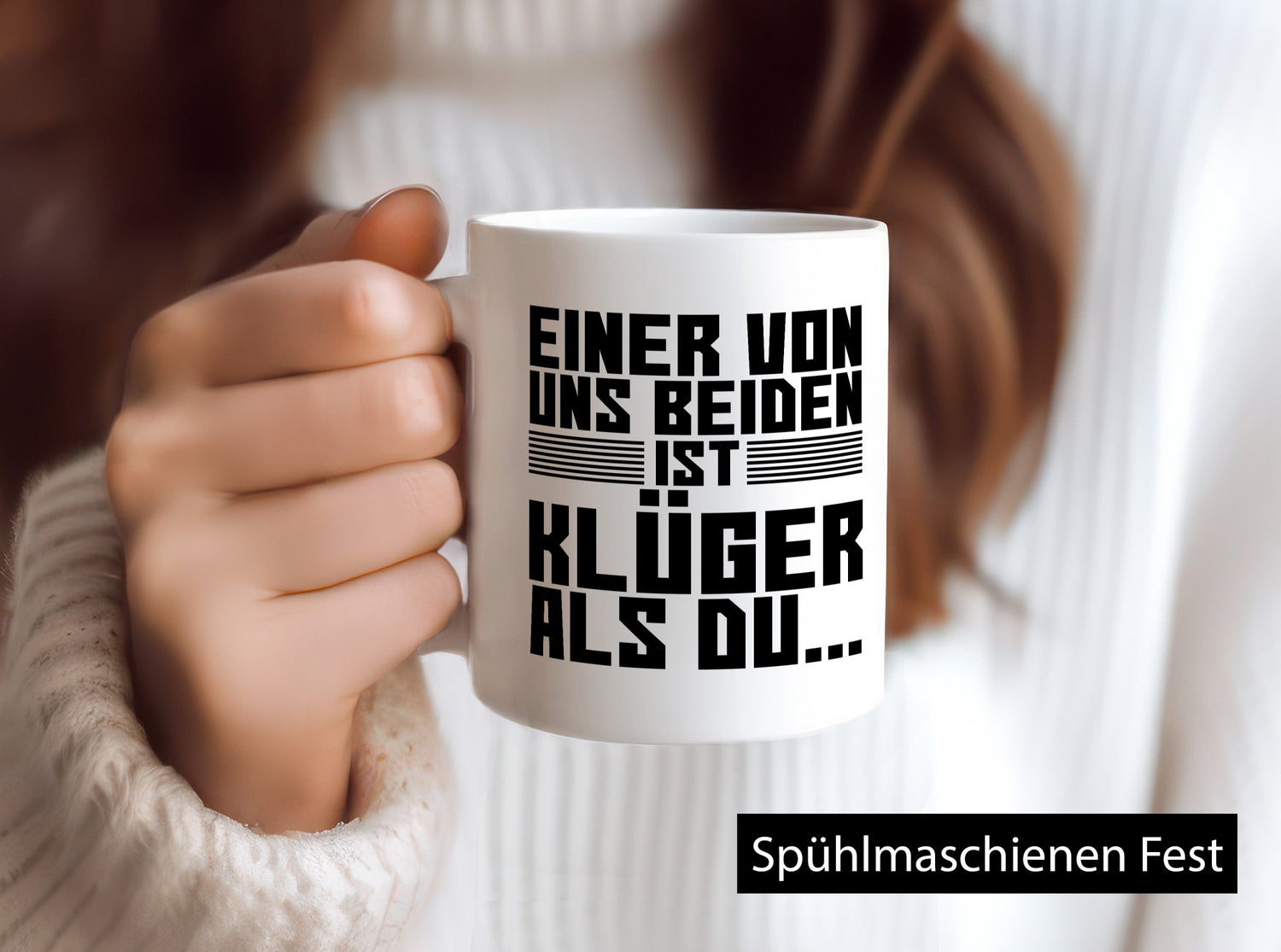 Einer von uns beiden ist klüger als du | Intelligenz Witz lustiger Spruch