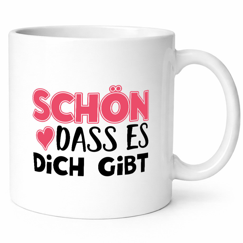 Schön dass es dich gibt | Herz Tasse Freundschaft lustig Humor Geschenkidee