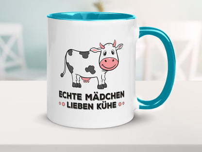 Echte mädchen lieben Kühe | Farm Farmer Bauer lustiger Spruch Geschenk Humor