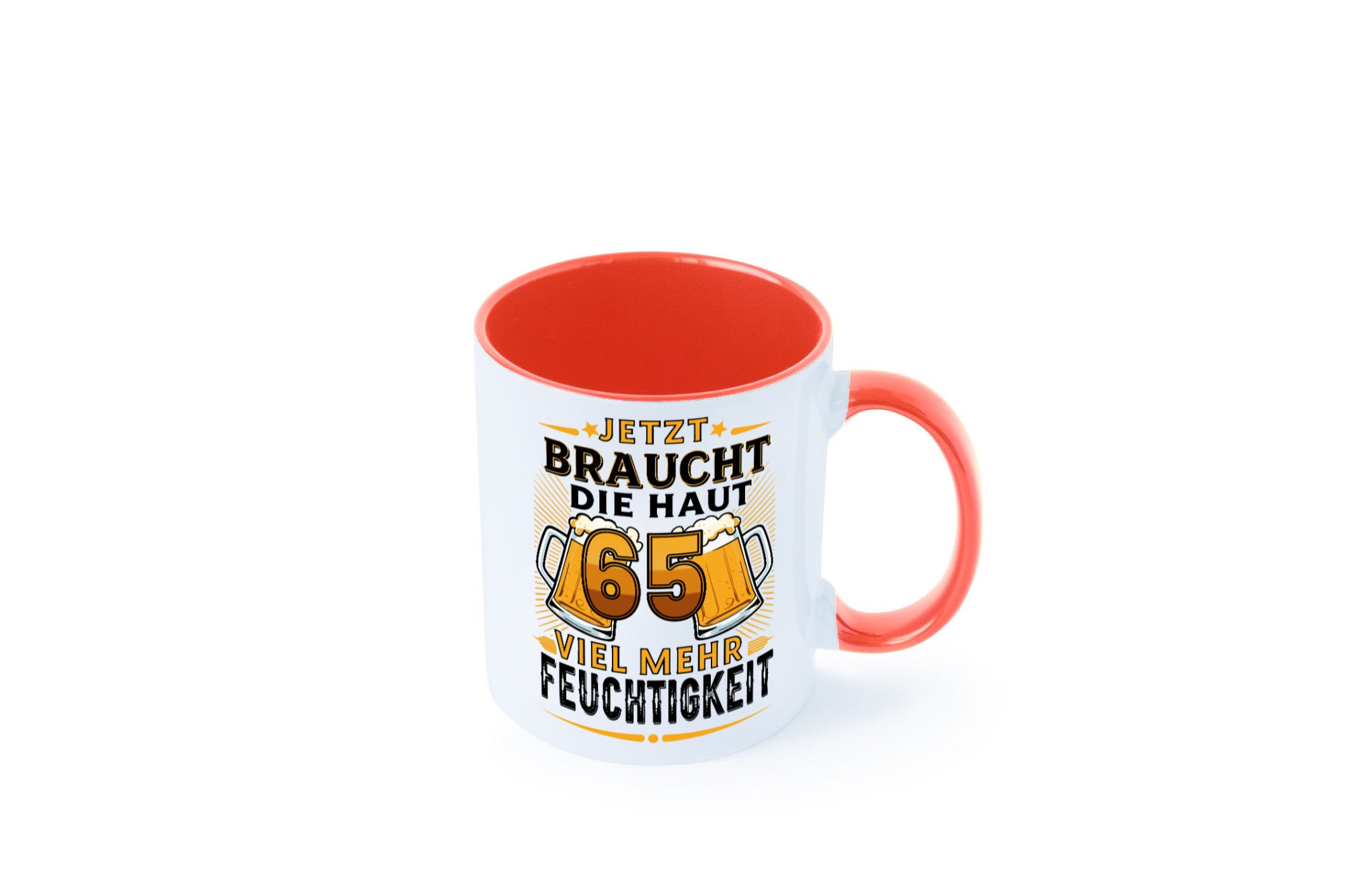 65 braucht die haut mehr Feuchtigkeit | 65. Geburtstag Humor Geschenkidee Tasse