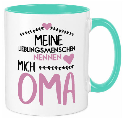 Oma Tasse | Lieblingsmenschen Großmutter Herzen lustiger Spruch Geschenk