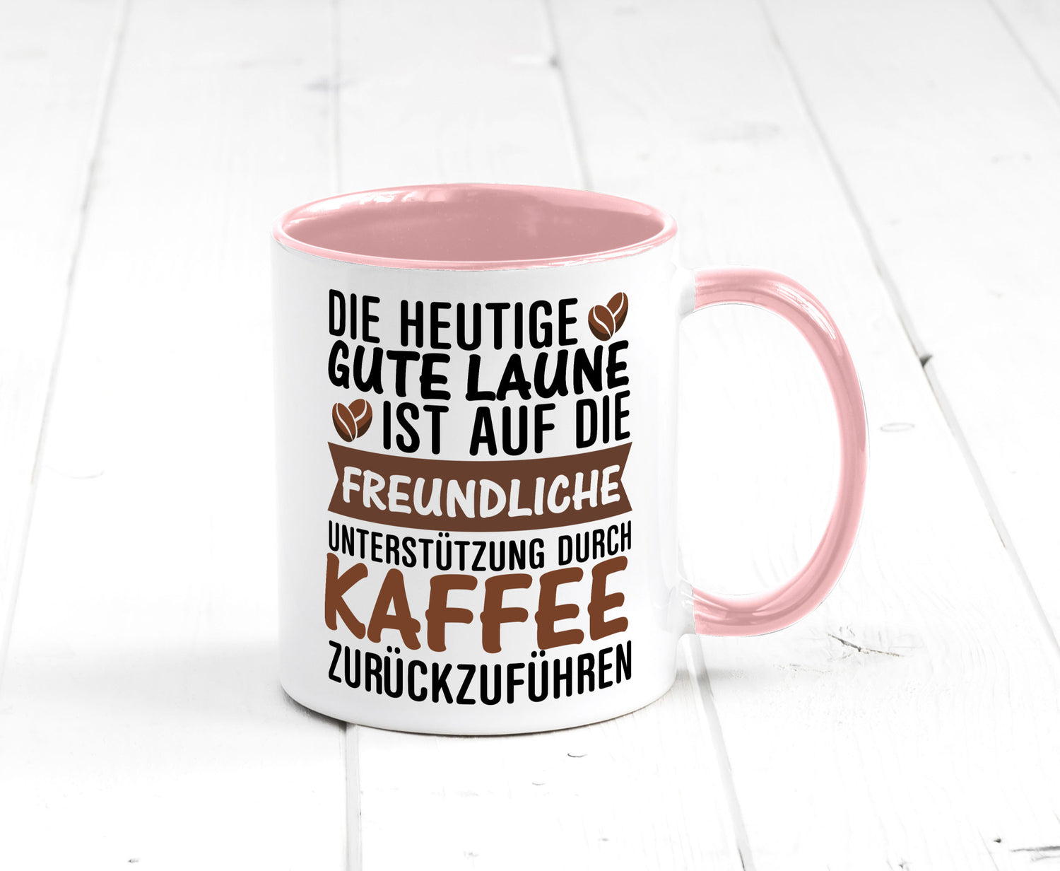 Unterstützung durch Kaffee | Kaffeliebhaber gute Laune Geschenk Humor