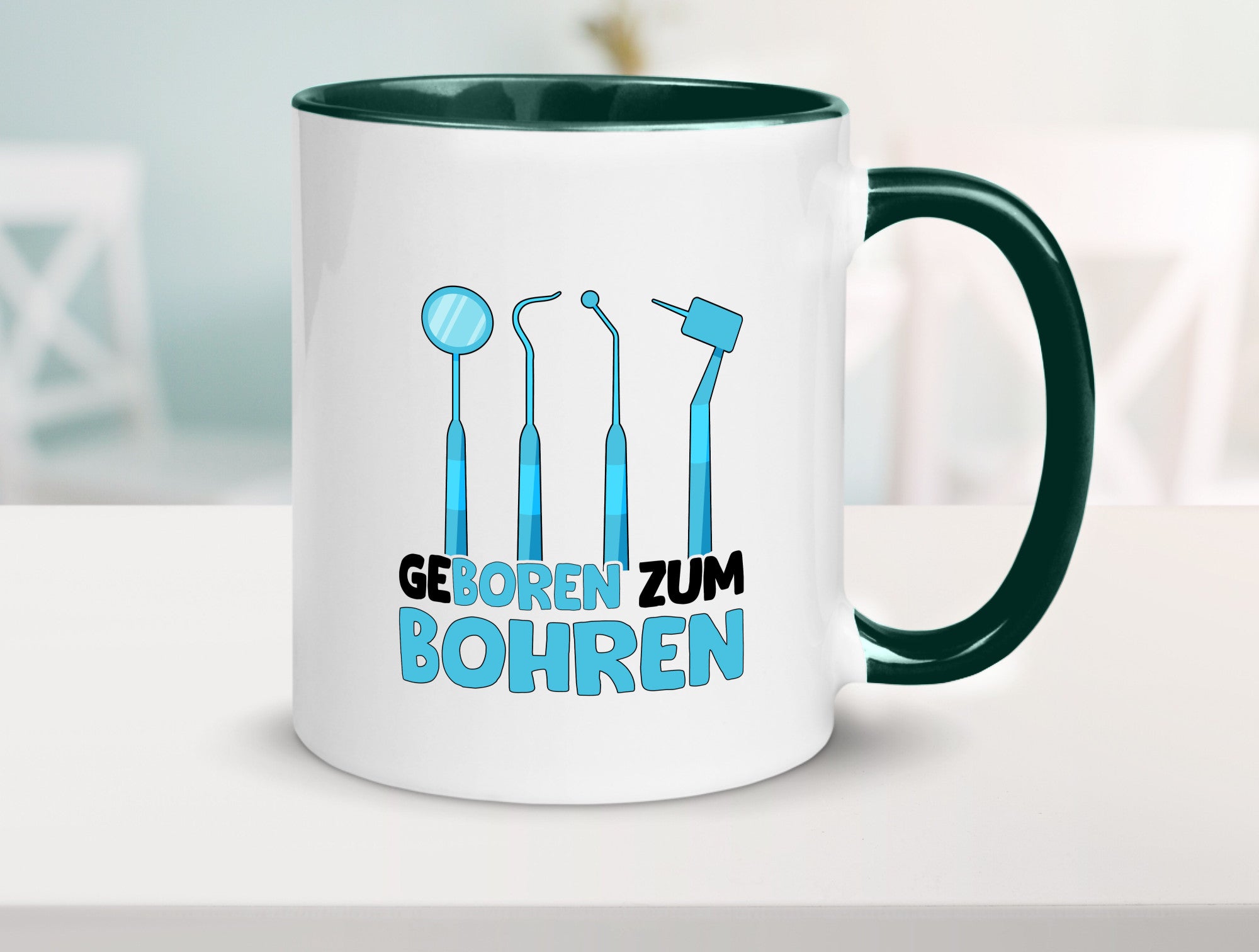 Geboren zum Bohren | Zahnarzthelferin Zahnarzt lustiger Spruch Geschenk Humor