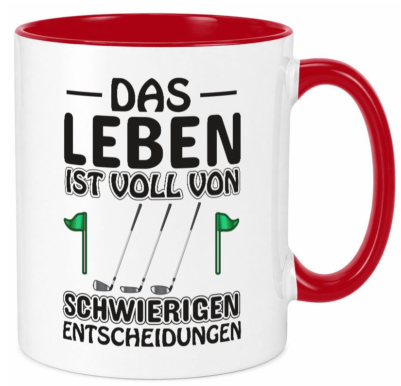 Schwierige Entscheidungen | Golfer Tasse Golf Spieler Geschenkidee Humor