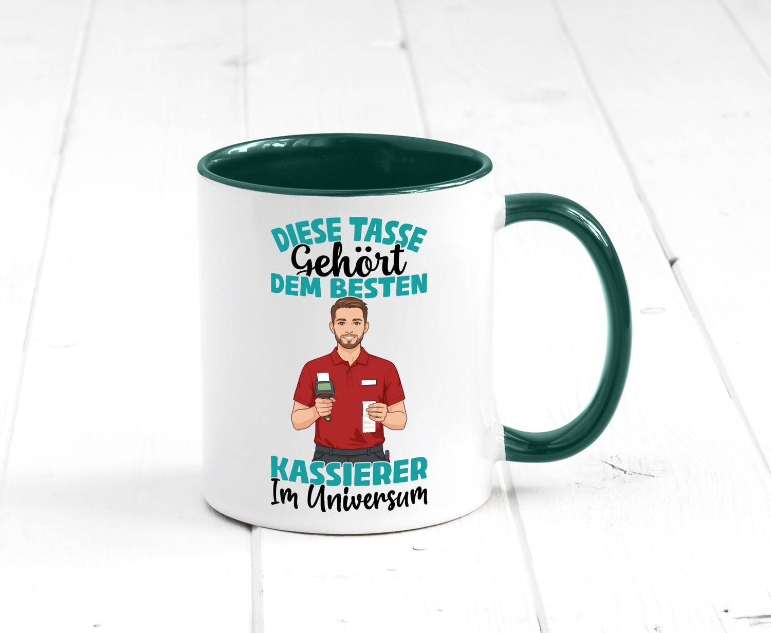 Im Universum: Kassierer Geschenk Humor Geschenkidee lustiger Spruch Tasse