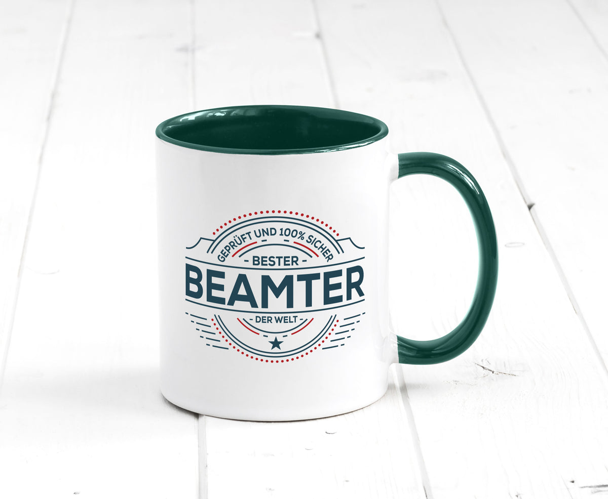 Geprüft und sicher: Beamter | Verbeamtung Dienst Humor Geschenkidee Tasse