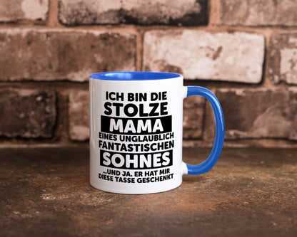Stolze Mama | Fantastischer Sohn Beste Humor Familie Geschenkidee Tasse