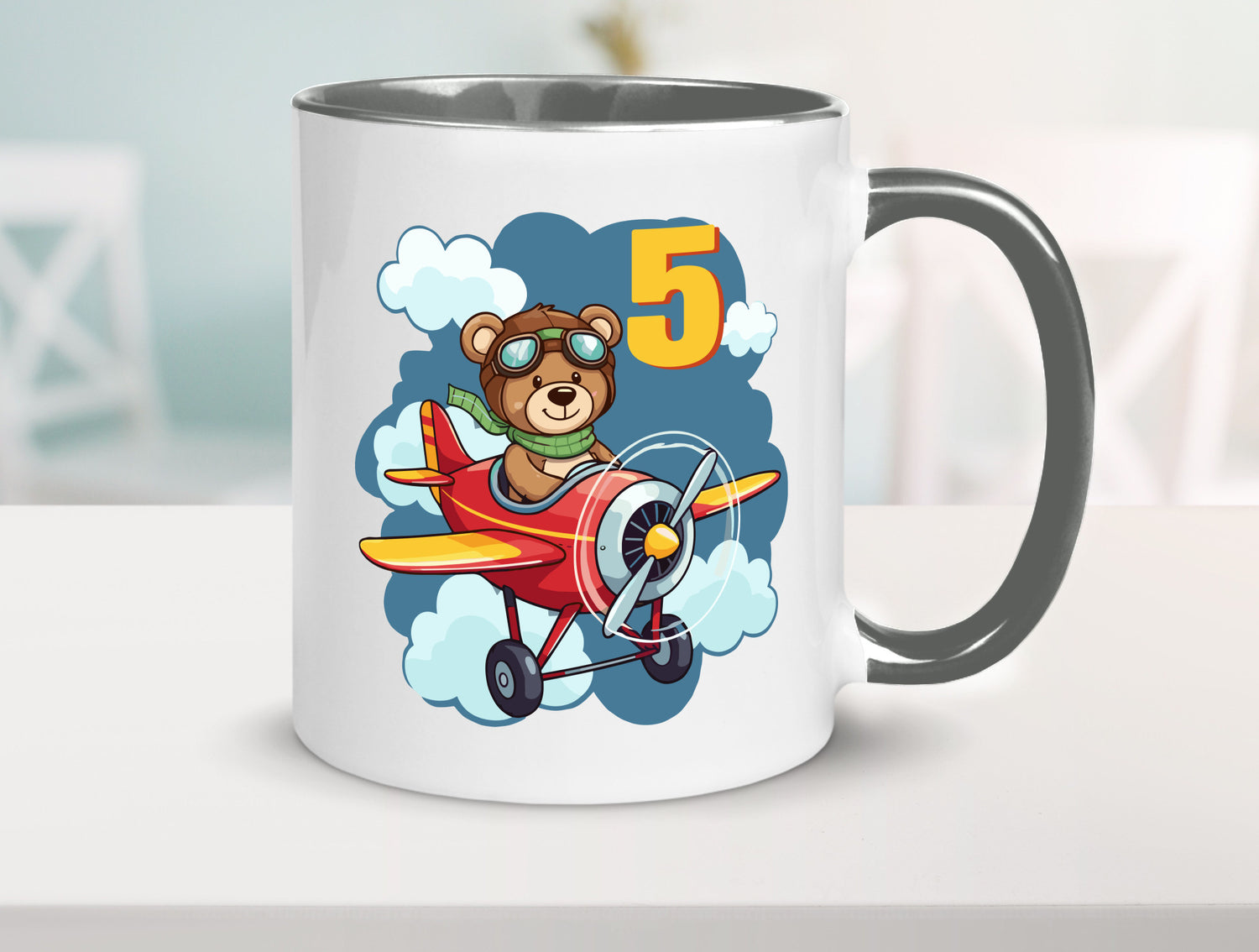 5. Geburtstag | 5 Jahre Kinder Pilot Flugzeug Geschenkidee Humor Tasse