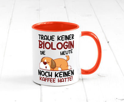 Traue keiner Biologin | Biologie Naturforscherin Geschenkidee Humor Tasse