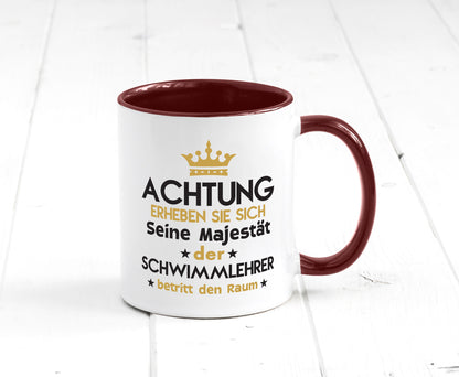 Seine Majestät Schwimmlehrer | Lehrer Schüler schwimmen Geschenkidee Humor Tasse