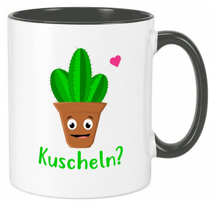 Kuscheln? | lustige Tasse Kaktus Motiv Humor lustig Geschenkidee Geschenk