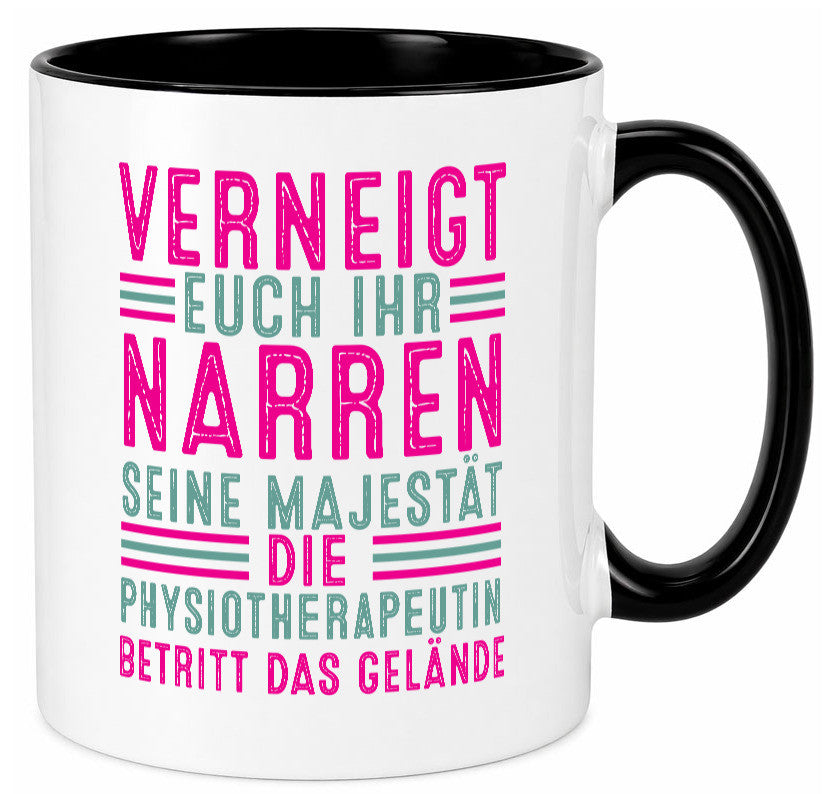 Verneigt euch: Physiotherapeutin Humor Geschenkidee Tasse