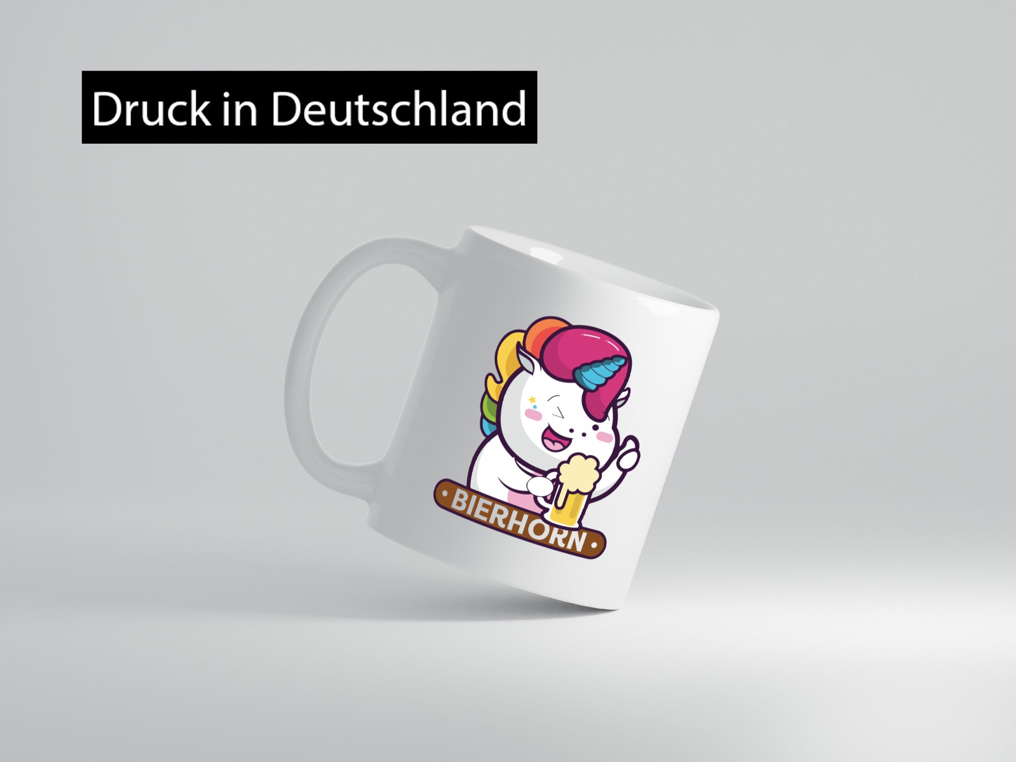 Bierhorn | Einhorn Bierglas Geschenk Humor Geschenkidee lustiger Spruch Tasse