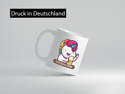 Bierhorn | Einhorn Bierglas Geschenk Humor Geschenkidee lustiger Spruch Tasse