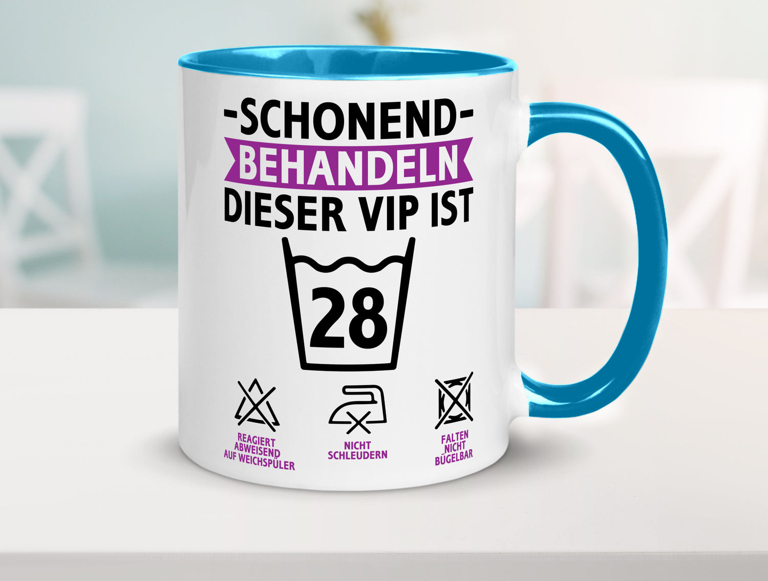 28 Geburtstag | schonend behandeln Jahre Humor Geschenkidee Tasse