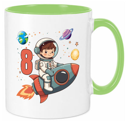 8. Geburtstag | 8 Jahre Astronaut Weltraum Humor Geschenkidee Tasse