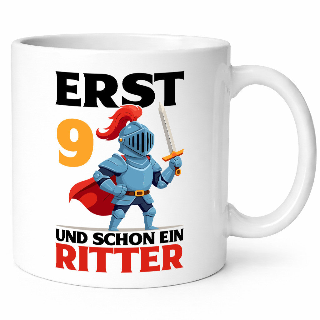 9. Geburtstag | 9 Jahre und schon ein Ritter lustig Geschenkidee Geschenk Tasse