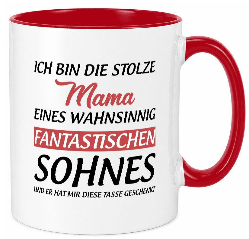 Stolze Mama | Sohn hat mir diese Tasse geschenkt Geschenkidee Familie Humor