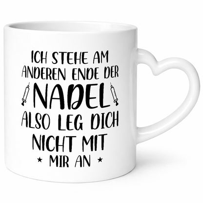 Am anderen Ende der Nadel, nicht anlegen | Spritzen lustiger Spruch Geschenk