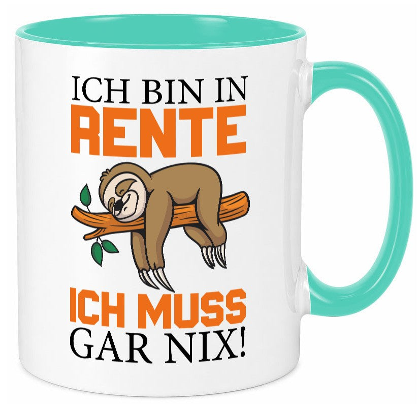 Ich bin in Rente lustig Humor Geschenkidee Geschenk Tasse