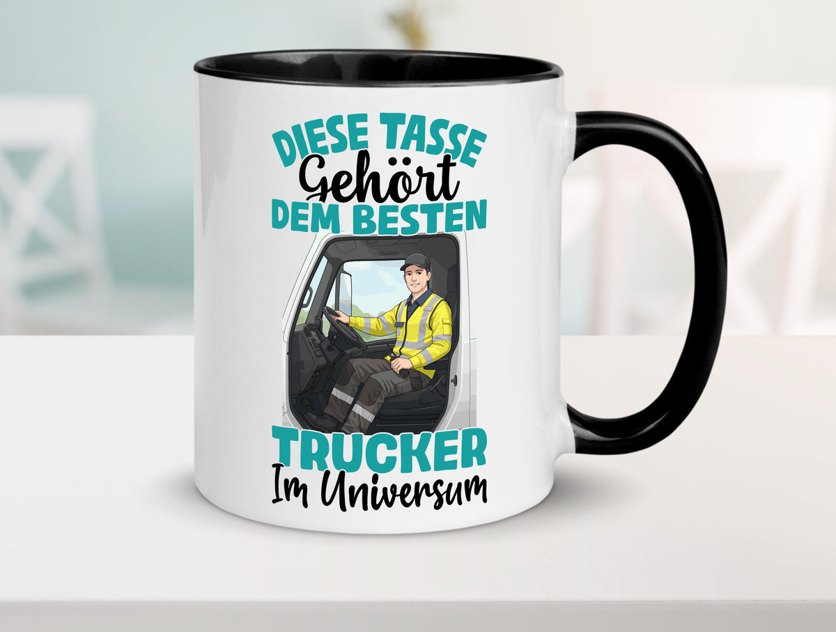Im Universum: Trucker | LKW Fahrer Beruf Humor Arbeit Kollegen Büro Tasse