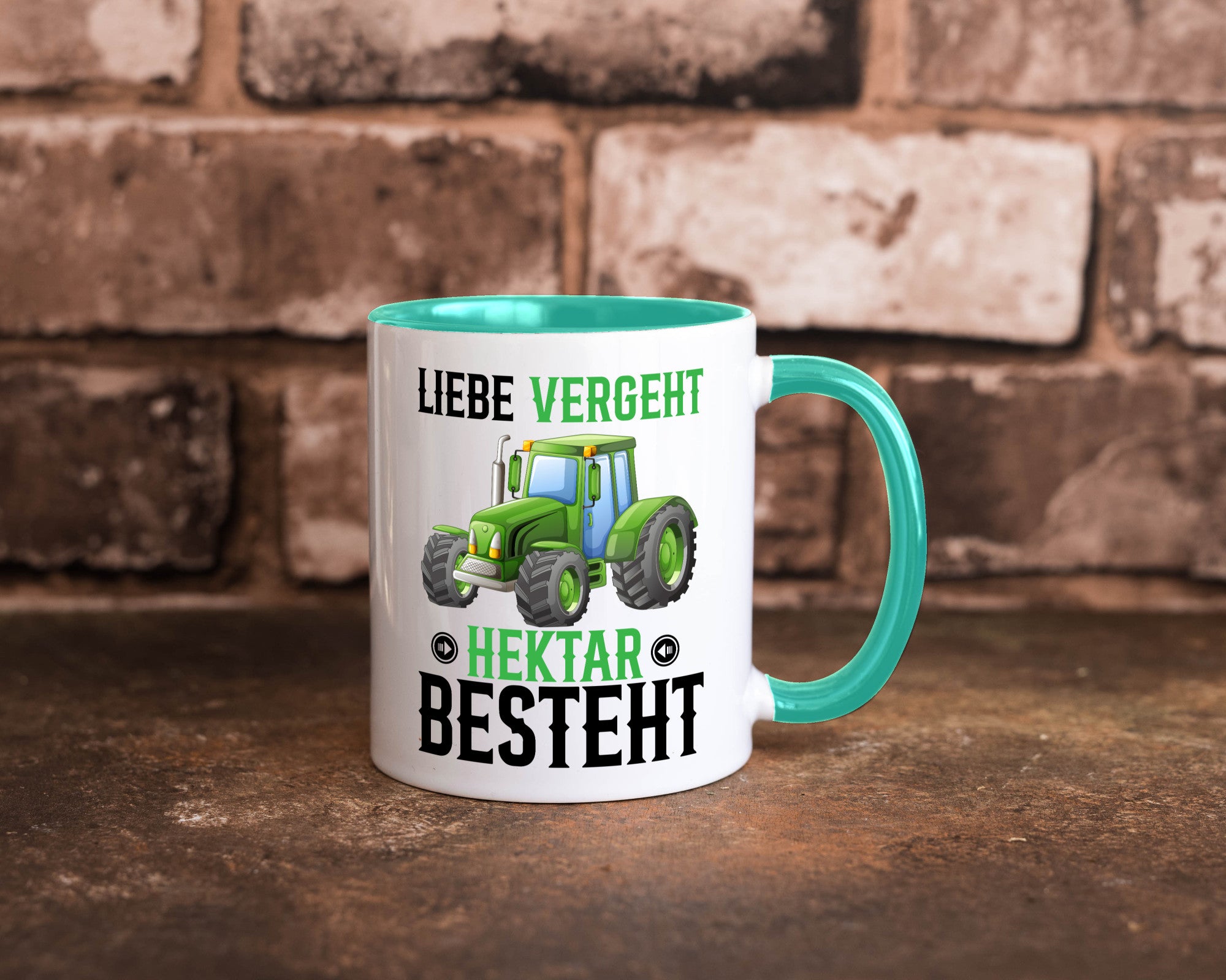 Liebe vergeht Hektar besteht | Traktor Bauer landwirt Humor Geschenkidee Tasse