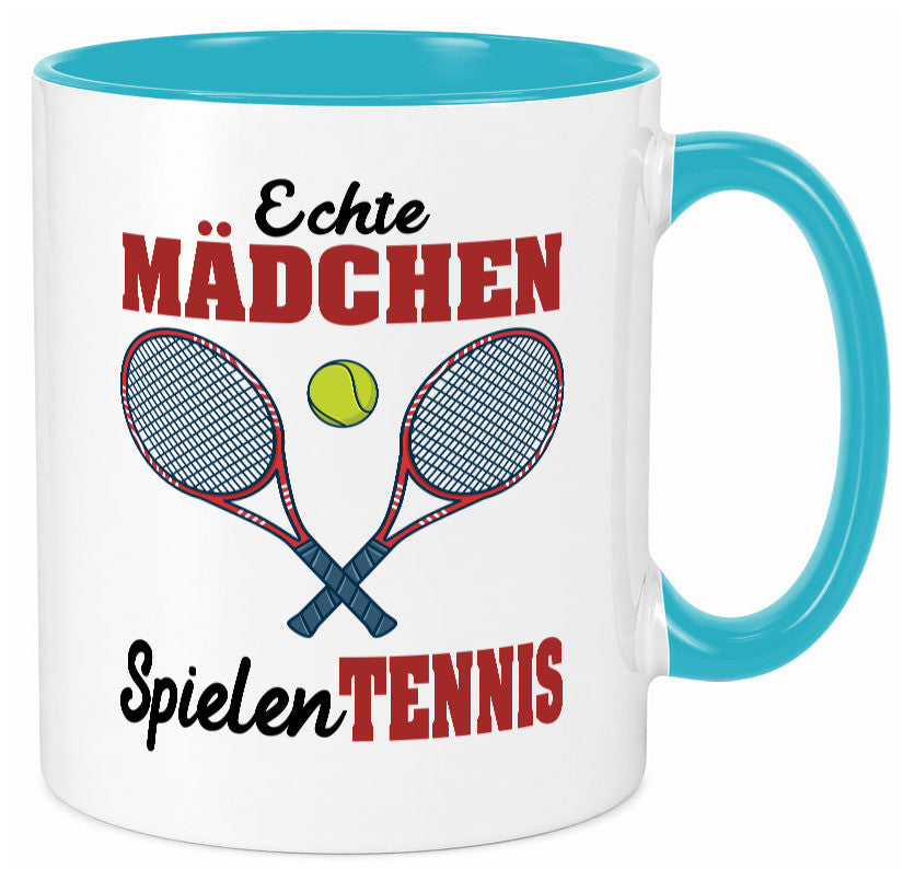 Echte Mädchen Spielen Tennis | Sport Geschenkidee Humor Tasse