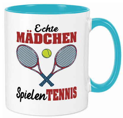 Echte Mädchen Spielen Tennis | Sport Geschenkidee Humor Tasse