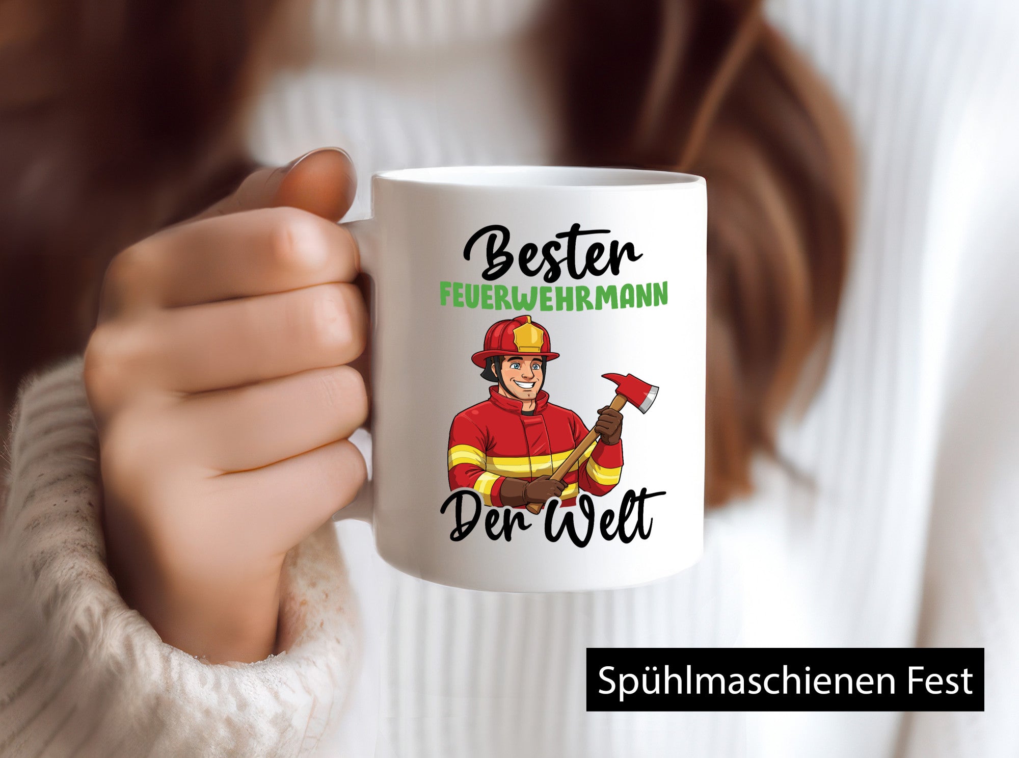 Bester Feuerwehrmann | Feuerwehr v2 Humor Geschenkidee Tasse