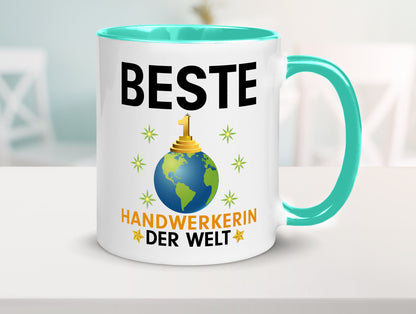 Welt Beste Handwerkerin | Handwerkerinnen lustiger Spruch Geschenk Humor Tasse