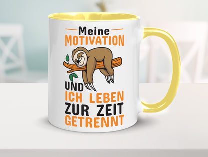 Keine Motivation | Faultier Tasse Büro Humor faul Geschenk Arbeit Kollegen