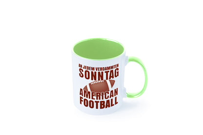 American Football | Sportfan Motiv jeden Sonntag Humor Geschenkidee Tasse